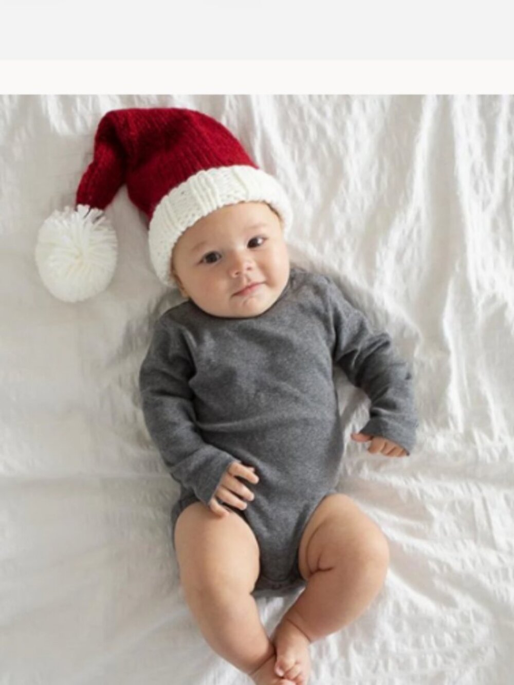 NWT The Blueberry Hill baby santa hat knit crochet pictures festive holiday
